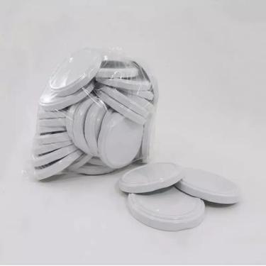 Imagem de 10 Tampa 74mm Branca Metal Para Vidro Pote Azeitona Palmito - Silgan o