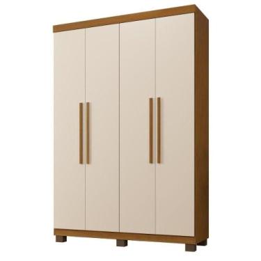 Imagem de Guarda Roupa Milão 4 Portas 3 Gavetas Em Mdp Benetil Móveis Cinamomo C