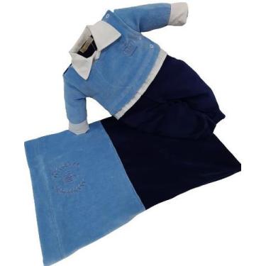 Imagem de Saida de Maternidade Plush Bebê Menino Zafielo Luxo Ref 2062, RN  ( 0 
