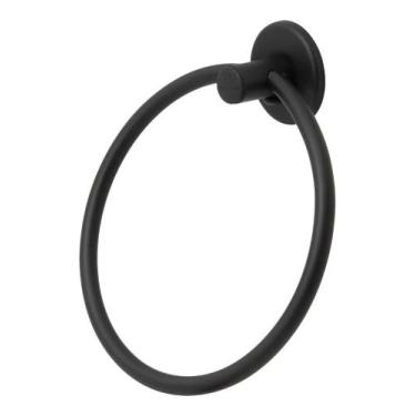 Imagem de Porta Toalha de Rosto Satandard Alumínio Preto Fosco - Montelar Acabam