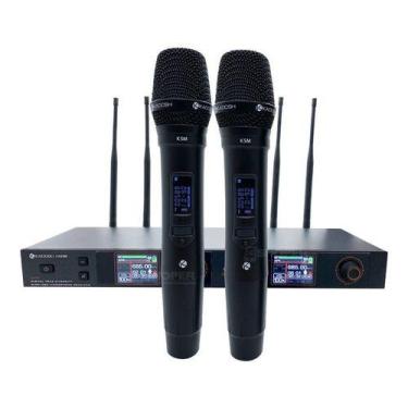 Imagem de Microfone Profissional Kadosh K522 Duplo Para Rack Uhf Lcd