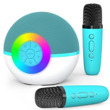 Imagem de Máquina de karaokê Magolo Magolo Mini com 2 microfones sem fio - MgaoL