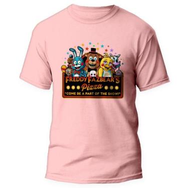 Imagem de Camiseta Fnaf Five Nights At Freddys Jogo Game 4 Rosa - Kamisetas Otak