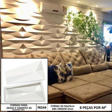 Imagem de Forma Molde Gesso 3d Haru 50x25 Abs 2mm Molde Para Gesso/Cimento - INN