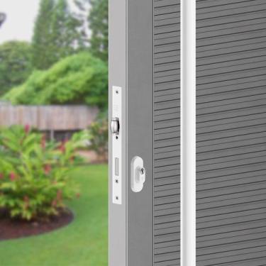 Imagem de Fechadura Rolete Perfil Estreito 21mm Cilindro 50mm Branco 522R51BR-ED