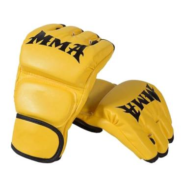 Imagem de oshhni Luvas de boxe luvas de kickboxing meio dedo leve resistente ao desgaste luvas mma artes marciais para saco de boxe adultos
