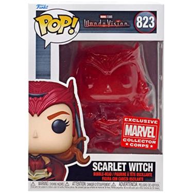Imagem de Funko POP! Marvel Collector Corps Bruxa Escarlate exclusiva #823 com estojo de acrílico