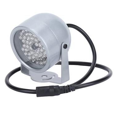 Imagem de Holofote IR, Iluminador IR Com Luz Infravermelha de Visão Noturna de 12V Com Economia de Energia, Luz de Preenchimento de Monitoramento de 48 LED à Prova de Chuva, Luz
