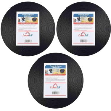 Imagem de Conjunto 3 Fixador de Manta Térmica Dupla Face Metalizada para Telhado 24mmx20m Subcobertura Rolo Fita Fixadora Resistente Material Flexível Reciclável Interno Uso Residencial Comercial Jogo Kit