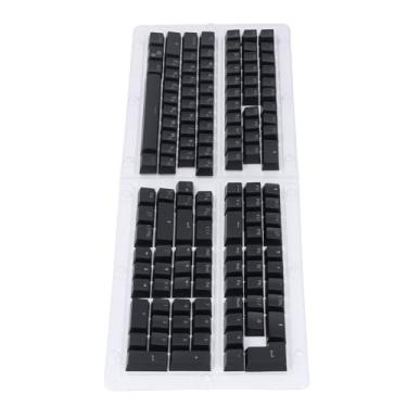Imagem de Teclado Com 132 Teclas, Perfil OEM Russo Com Acabamento Fosco Ergonômico ABS Com Caracteres Russos para Teclados 61 62 64 68 84 87 104 108 (Preto)