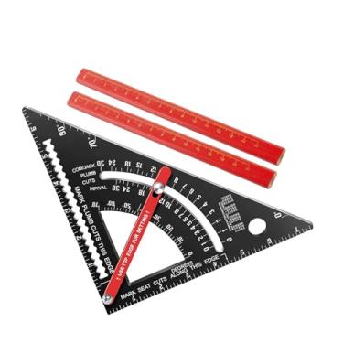 Imagem de Régua Triangular Quadrada de Viga de Liga de Alumínio de 7 Polegadas para Telhados de Madeira, Decoração de Móveis, Montagem de Móveis, Medição de ângulo de 80 °, Ideal para
