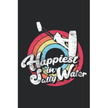 Imagem de Kitesurf Happiest In Salty Water Kitesurfer Kiteboarding SweaArt: Lined Journal Notebook To Do Schedule, Medium 6x9 Inches, 100 Pages, Printed Cover