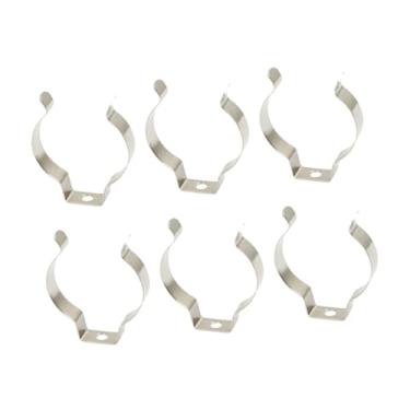 Imagem de Generic 6 peças T12 Clips Holder Bracket, suporte de lâmpada, braçadeiras de tubo LED fluorescente resistente Substituição para escritório, aÇo