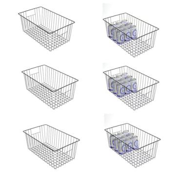 Imagem de Y.Z.Bros Cestos organizadores de freezer verticais de 16 polegadas para freezer vertical de 13-14,16-21 pés cúbicos, resolver o caos do freezer e reduzir o desperdício de alimentos de forma