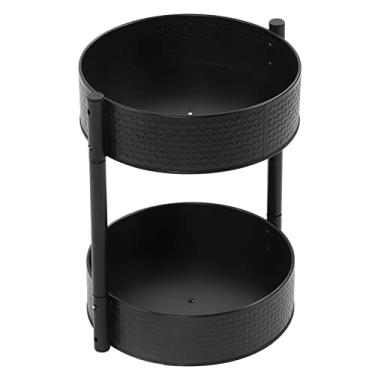 Imagem de Organizador de Temperos, Rack Giratório de Temperos Com Base Giratória de Aço Carbono, Rack de Temperos de Camada Dupla, Prateleira de Armazenamento de Temperos, Rack de Temperos