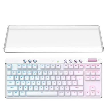 Imagem de Geekria Tenkeyless TKL Capa antipoeira para teclados, de acrílico fosco para teclado 80% compacto, 87 teclas, mecânico, para jogos, teclado portátil sem fio, compatível com Logitech G715, G713