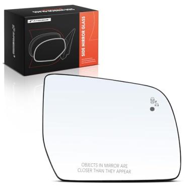 Imagem de A-Premium Vidro espelhado não aquecido do lado direito do passageiro com placa de suporte - compatível com Ford Ranger Lariat 2019 2020 2021 2022 2023 - Espelho convexo de vista lateral externa