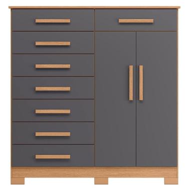 Imagem de Cômoda Sapateira Alta Julieta 8 Gavetas 2 Portas