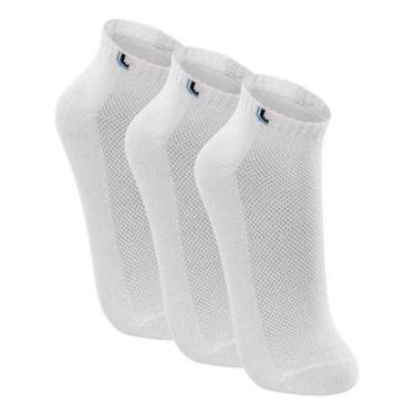 Imagem de Kit 3 Pares Meias Lupo Adulto Branca Algodão Cano Médio, G, Branco