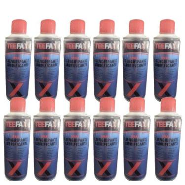 Imagem de Kit 12 Sprays Lubrificante Desengripante Teefax 230g limpa e lubrifica