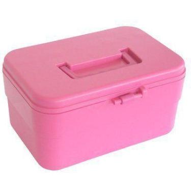 Imagem de Maleta Plástica para Manicure com Tampa Removível - SANTA CLARA, Rosa 