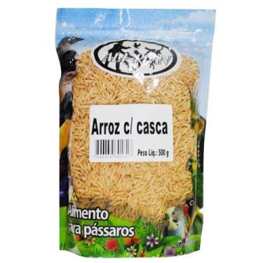 Imagem de Arroz com Casca Para Pássaros Pacote 500g (POUCH) Aliplan