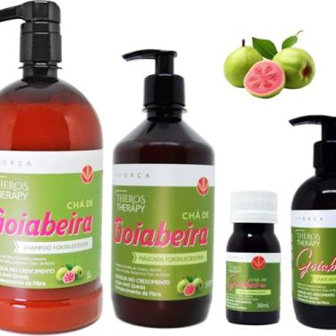 Imagem de Kit Chá de Goiabeira Makegreen Crescimento Capilar – Shampoo 1L + Leave-In para Fortalecimento e Hidratação dos Fios