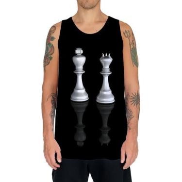 Imagem de Camiseta Regata Jogo Tabuleiro Xadrez Rei Torre Rainha HD 9 - Enjoy Sh