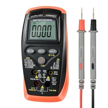 Imagem de SURLABA Multímetro Digital, Trms 6000 Count Auto-Ranging Dc Ac Voltímetro Ohm Volt Amp Testador Para Tensão Corrente Resistência Capacitância Continuidade Ncv, Testa Diodo Com Sondas De Teste Para E
