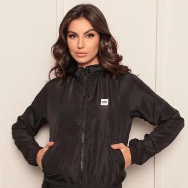 Imagem de Jaqueta Corta Vento Fitness Treino Passeio Com Zíper Feminina - AERRE,