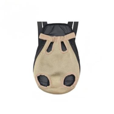 Imagem de Mochila Bolsa Canguru Transporte Pet Cachorro Gato(Bege M)