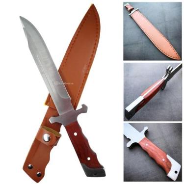 Imagem de Faca Lâmina Precisa de 17,3cm e Cabo Madeira, Acompanha Bainha Nylon p