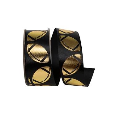 Imagem de Reliant Ribbon Fita térmica de bolas de futebol metálicas para casa, preto/dourado