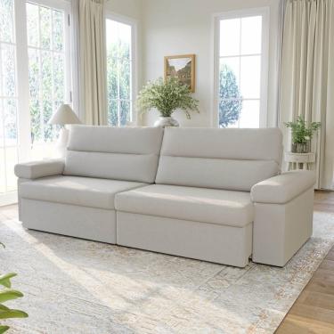 Imagem de Sofá Retrátil e Reclinável 290cm Botero Cabecasa Madeiramadeira OFFWHITE