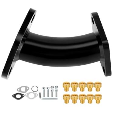 Imagem de CILOYU Kit de reposição do coletor de admissão curvo Upgrade Racing para peças de desempenho do motor Predator 196cc 212 224cc Coleman Mini bike BT200X CT200U-EX Baja Warrior MB200 GX160 GX200 Engine