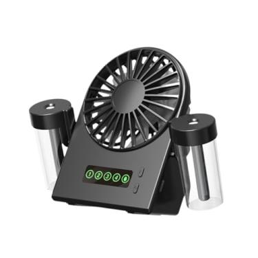 Imagem de IEUDNS Ventilador do ventilador de névoa ventilador spray 4 velocidades compactas compactas de baixo ruído de ar resfriamento de ar para o dormitório interno, Preto