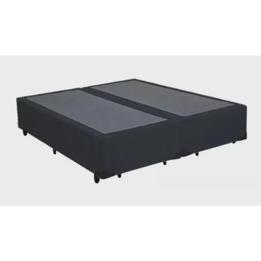 Imagem de Base Cama Box Bipartido Queen Size Corino Preto 40x158x198