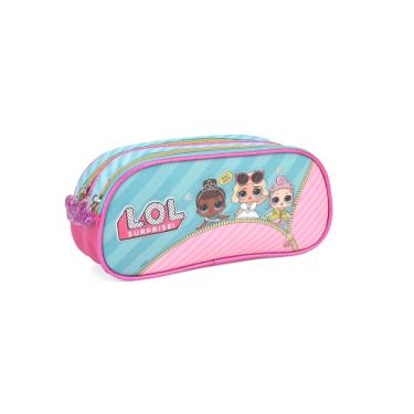 Imagem de Estojo Duplo LOL Surprise Luxcel – 2 Compartimentos, Poliéster e PVC Metalizado