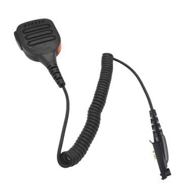 Imagem de HELETUL Microfone Walkie Talkies para Retevis NR30 RB23 RB46 RT29 RT47 RT47V RT48 RT82 RT83 RT87, Ptt Microfone de ombro para Motorola EX500 EX600 GP328Plus para Ailunce had2 hd1 ha1g (preto)