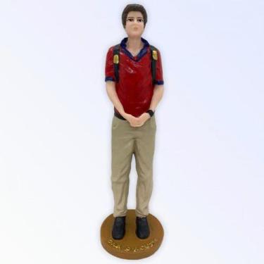 Imagem de Imagem Santo Carlo Acutis  Escultura Resina 19 cm - FILHO DA LUA
