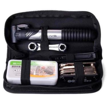 Imagem de Kit Manutenção Bike Bomba Bolsa Selim Tsw Canivete Remendo - CORREIA E