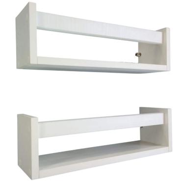 Imagem de Kit 2 Nichos Parede Livros De Criança Prateleira Bebê 40Cm