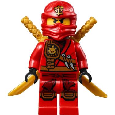 Imagem de Mini boneco lego Ninjago Kai Red Ninja com suporte de espada de 4,5 cm