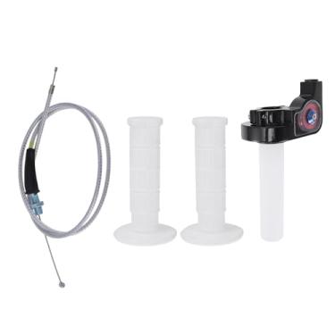 Imagem de REPAIROCK Kit de capas de guidão de borracha para motocicleta, scooter, bicicleta, quadriciclo, branco, 1 conjunto