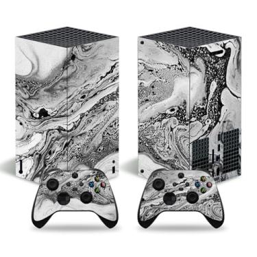 Imagem de Adesivo de película compatível com console digital Xbox Series X, decalque de vinil para controle sem fio (cinza)