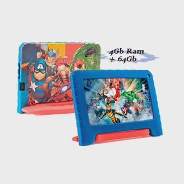 Imagem de Tablet Infantil Case Vingadores Multilaser 64GB 4GBRAM Controle Parental