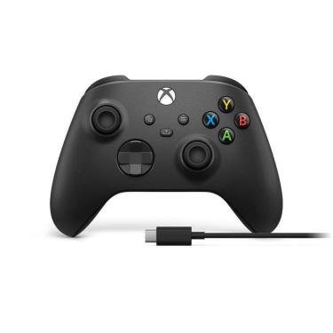 Imagem de Controle Sem Fio Xbox Series X|S E Cabo Usb-C Carbon Black