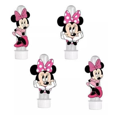 Imagem de 20 Tubetes 3d Personalizado Lembrancinha Minnie Rosa - Barbara Utilida
