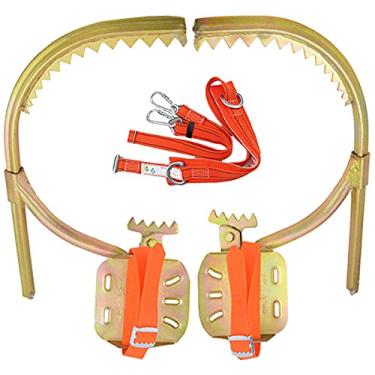 Imagem de Conjunto de equipamento para subir árvores, picos para trepar árvores, fivela de pé de poste de madeira para eletricista ajustável, para observação de caça, recolha de frutas, modelo 500