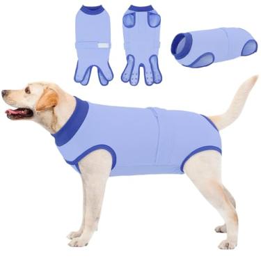 Imagem de Queenmore Traje de recuperação para cães e gatos após a cirurgia, traje de recuperação cirúrgica para cães, conjunto cirúrgico profissional para animais de estimação, roupas cirúrgicas para ferimentos